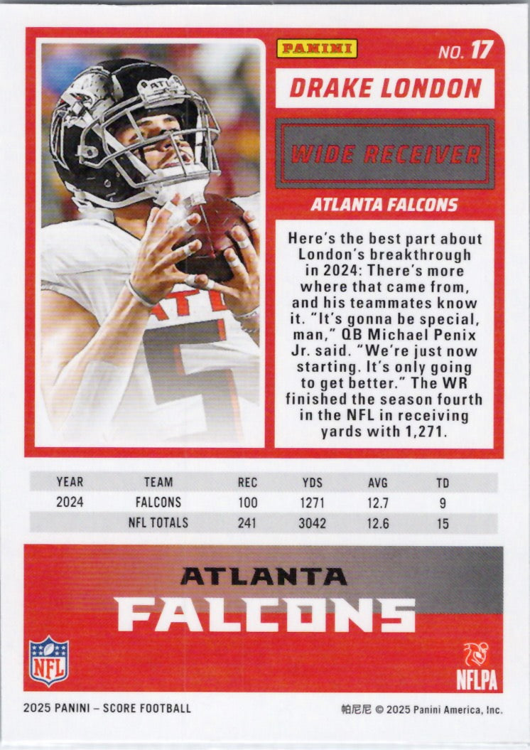2025 Score #17 Drake London Atlanta Falcons
