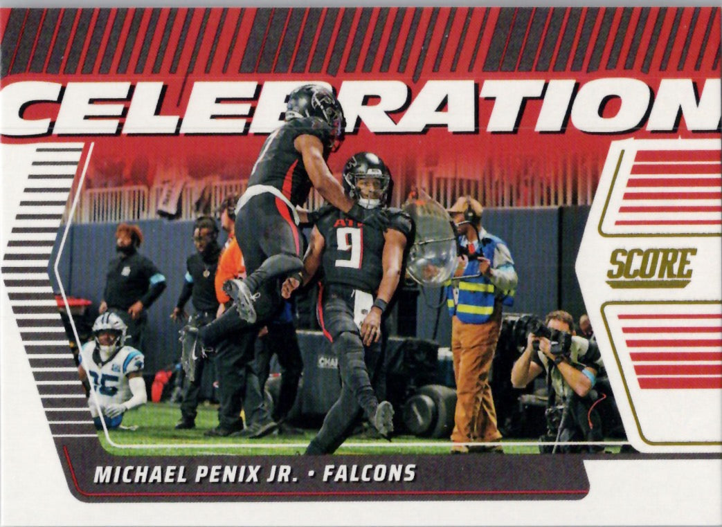 2025 Score #C-MPE Michael Penix Jr. Celebration Gold Atlanta Falcons