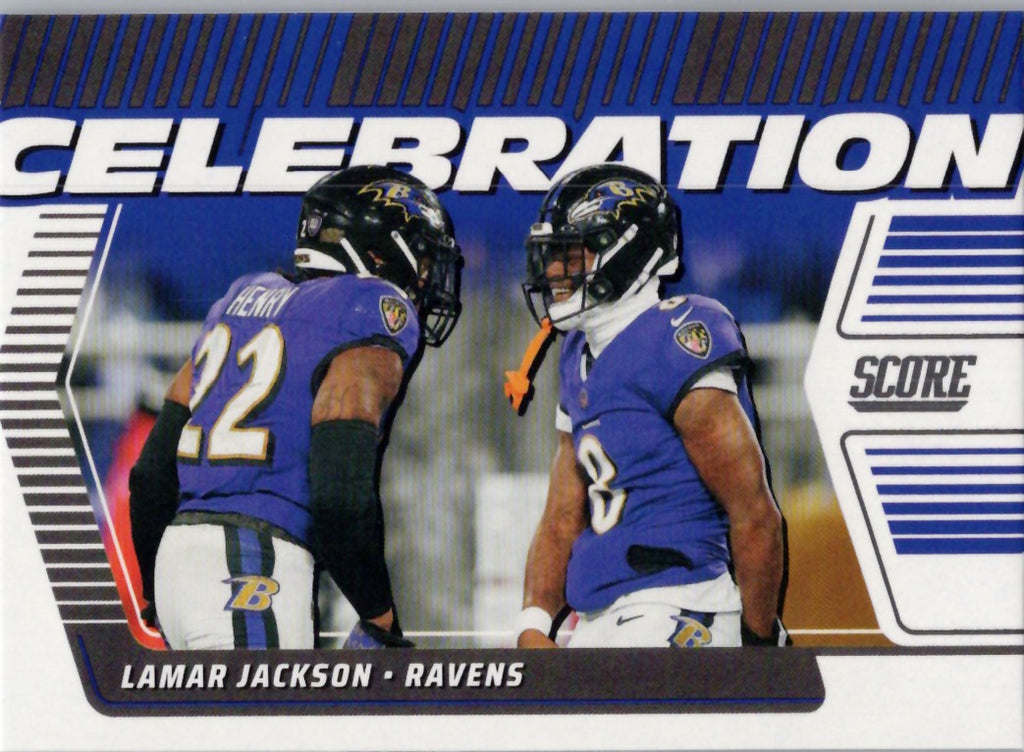 2025 Score #C-LJA Lamar Jackson Celebration Baltimore Ravens