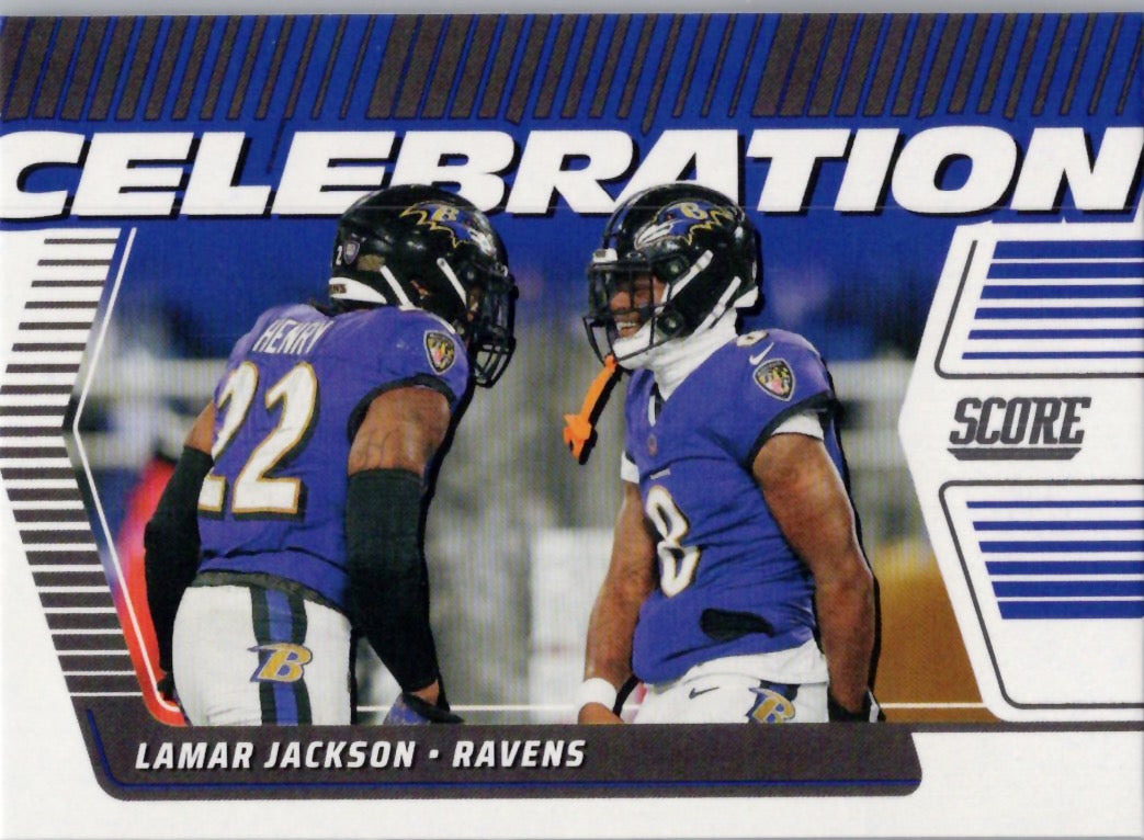 2025 Score #C-LJA Lamar Jackson Celebration Baltimore Ravens