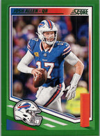 2025 Score #159 Josh Allen Green Buffalo Bills