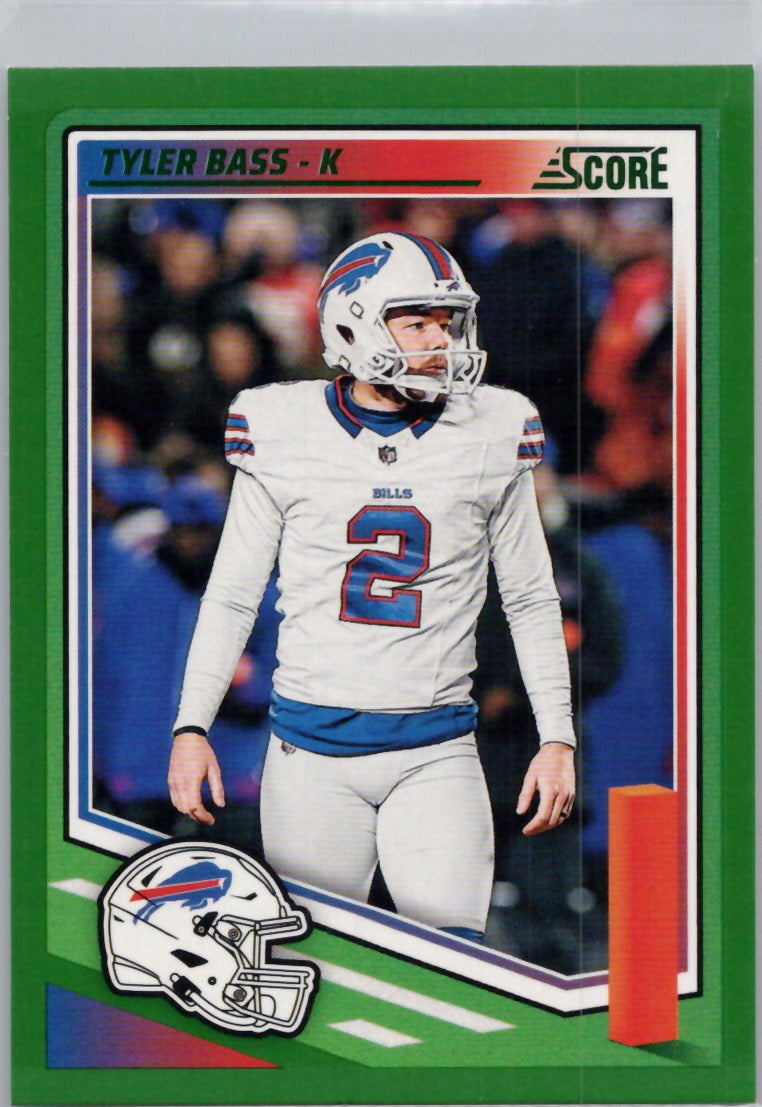 2025 Score #66 Tyler Bass Green Buffalo Bills