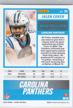 2025 Score #74 Jalen Coker Carolina Panthers
