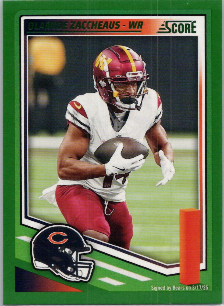 2025 Score #60 Olamide Zaccheaus Green Chicago Bears