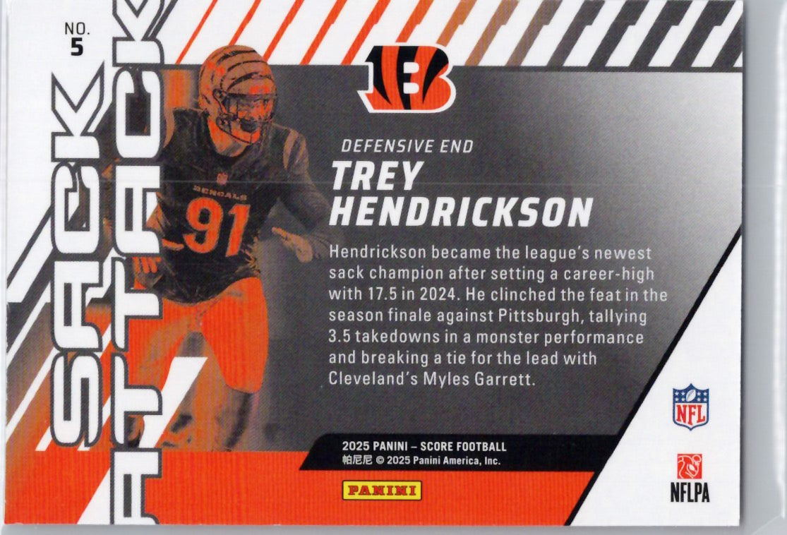 2025 Score #5 Trey Hendrickson Sack Attack Cincinnati Bengals