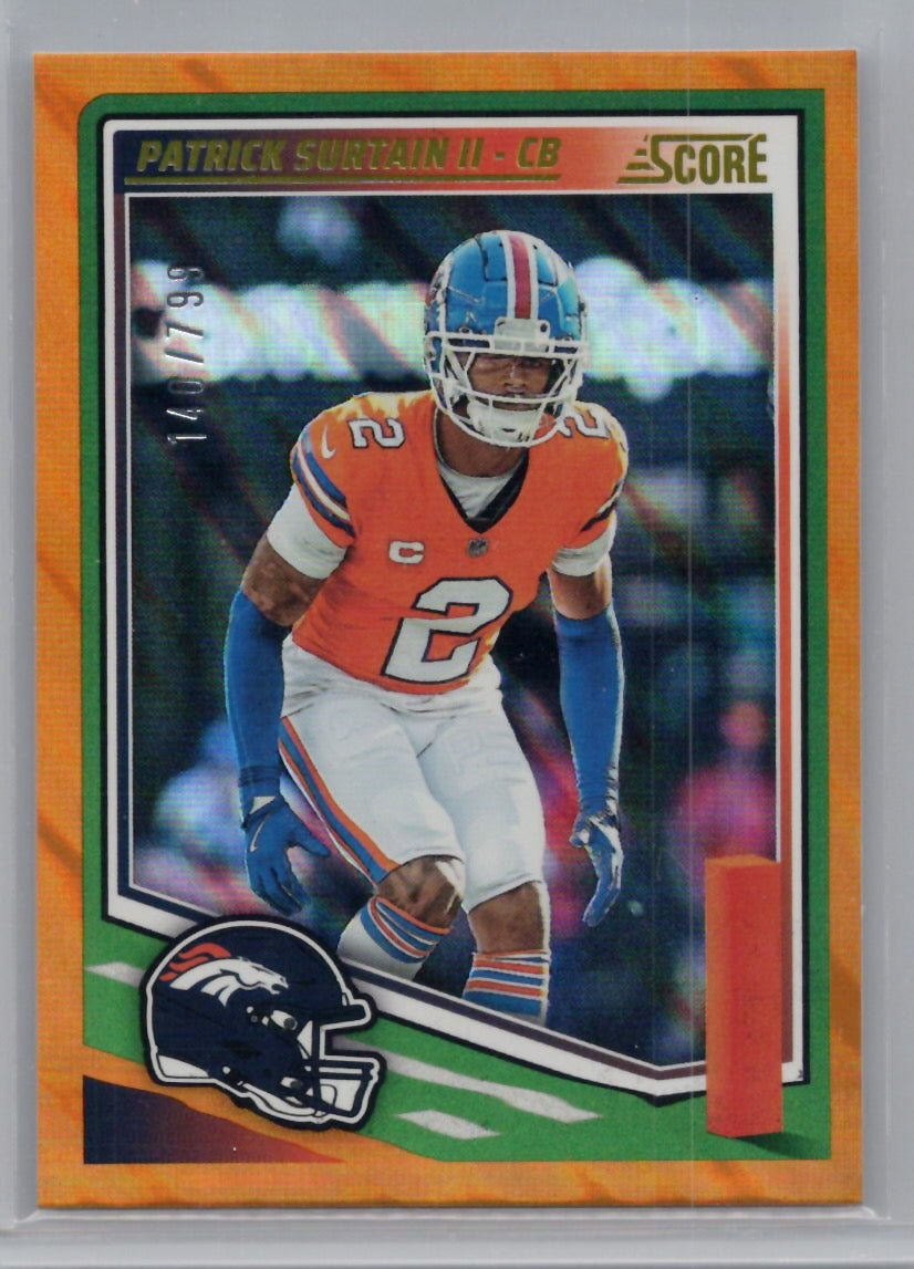 2025 Score #110 Patrick Surtain II Lava #/799 Denver Broncos