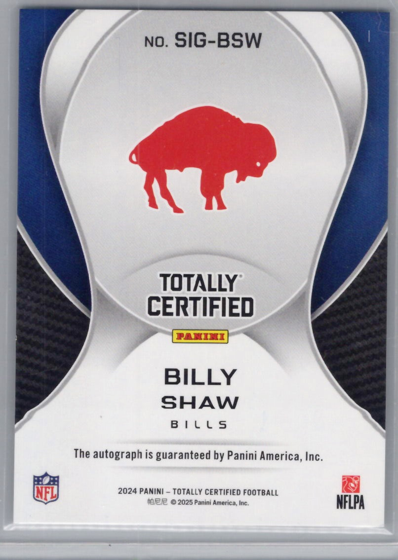 2024 Panini Totally Certified #SIG-BSW Billy Shaw Totally Certified Signatures Buffalo Bills