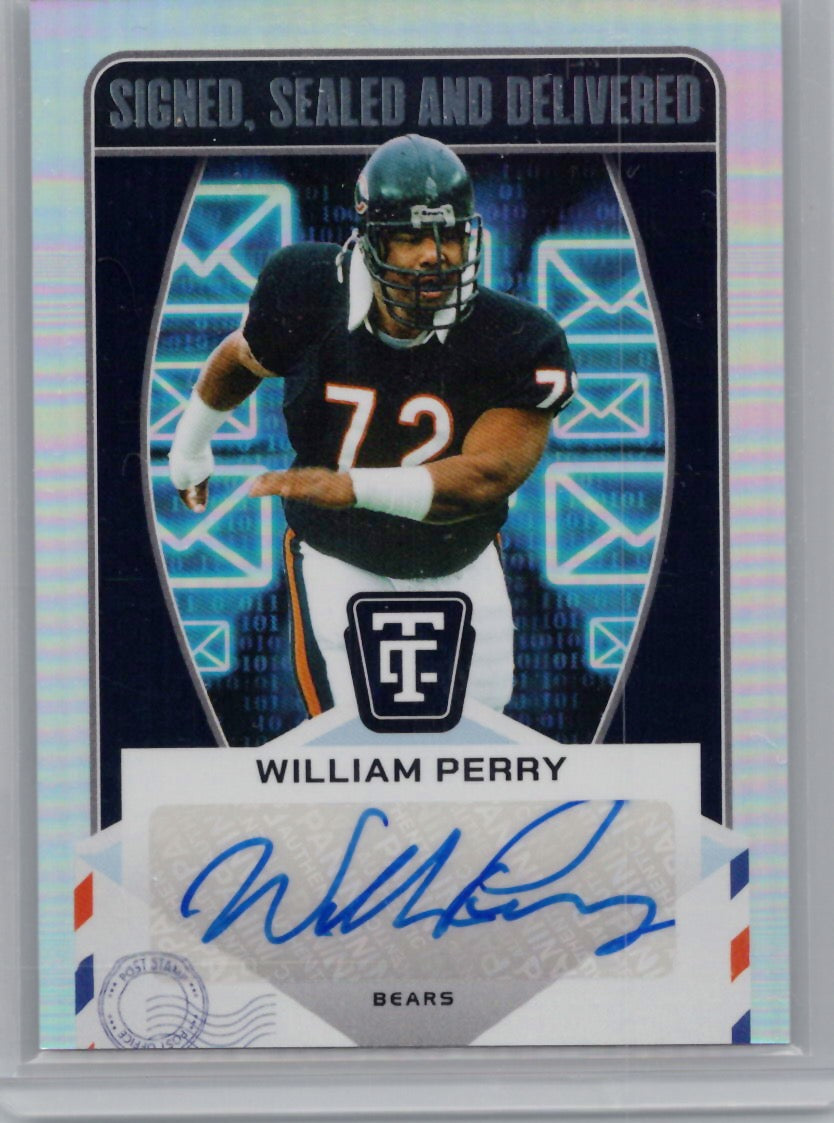 2024 Panini Totally Certified #SSD-WPY William Perry Signed Sealed and Delivered Chicago Bears
