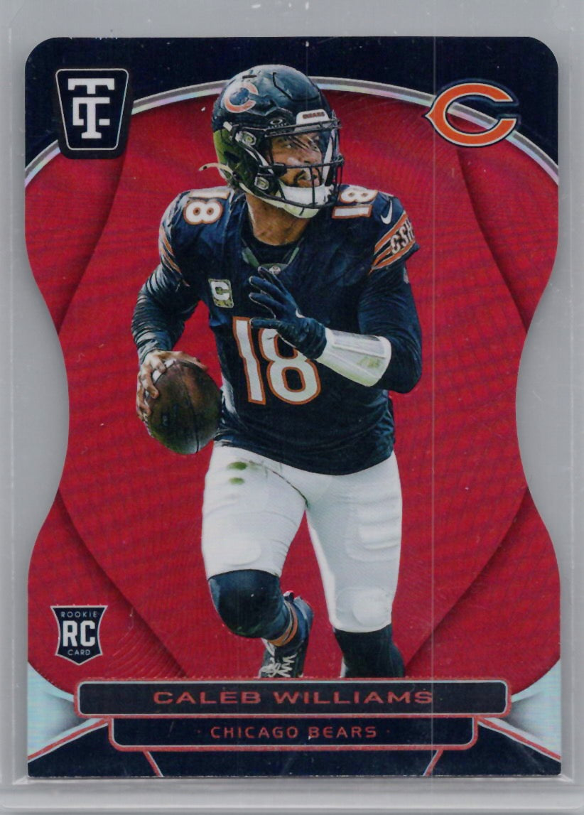 2024 Panini Totally Certified #101 Caleb Williams Platinum Red Die Cut #4/175