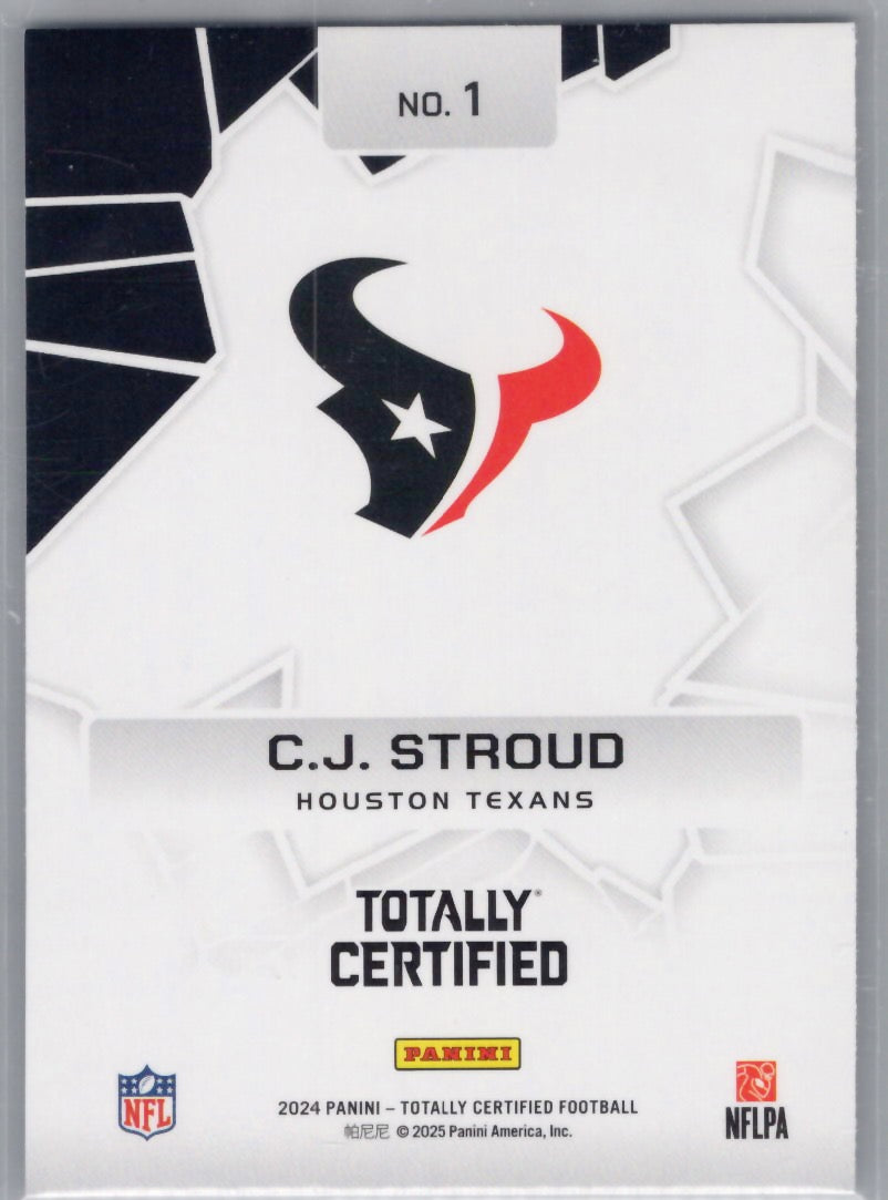 2024 Panini Totally Certified #1 C.J. Stroud Intriguing Players Houston Texans