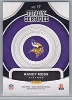2024 Panini Totally Certified #17 Randy Moss On Target Minnesota Vikings