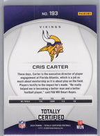 2024 Panini Totally Certified #193 Cris Carter Mirror Maroon Minnesota Vikings
