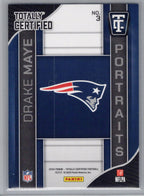 2024 Panini Totally Certified #3 Drake Maye Portraits New England Patriots