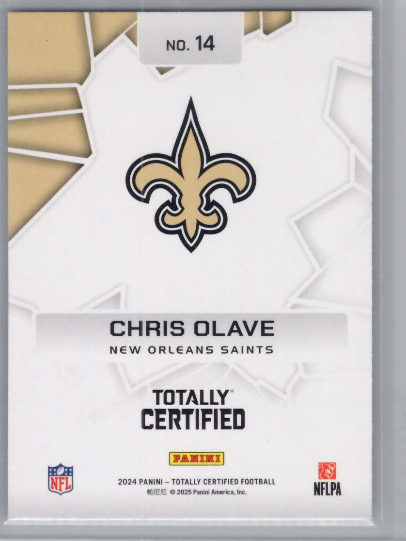 2024 Panini Totally Certified #14 Chris Olave Intriguing Players Mirror New Orleans Saints