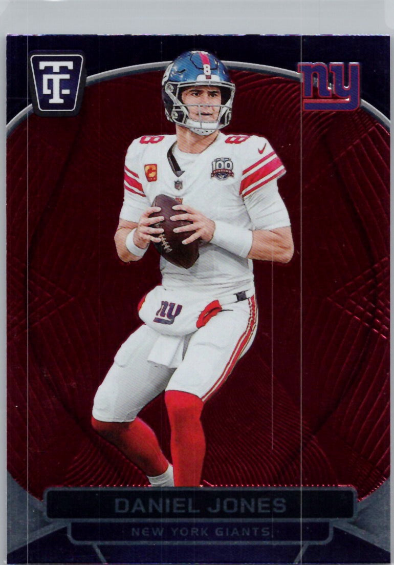 2024 Panini Totally Certified #66 Daniel Jones Mirror Maroon New York Giants