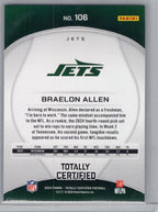 2024 Panini Totally Certified #106 Braelon Allen New York Jets