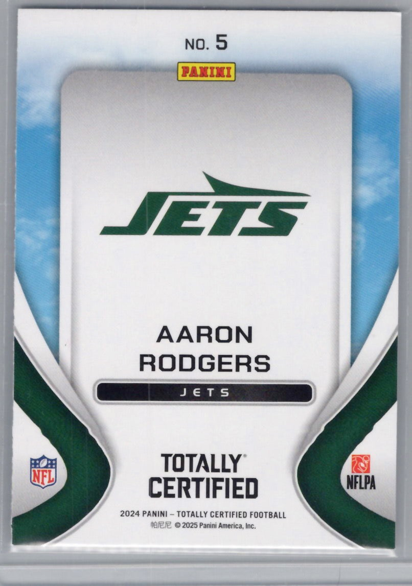 2024 Panini Totally Certified #5 Aaron Rodgers Franchise Foundations New York Jets