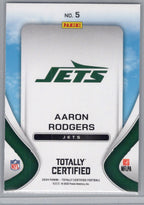 2024 Panini Totally Certified #5 Aaron Rodgers Franchise Foundations New York Jets