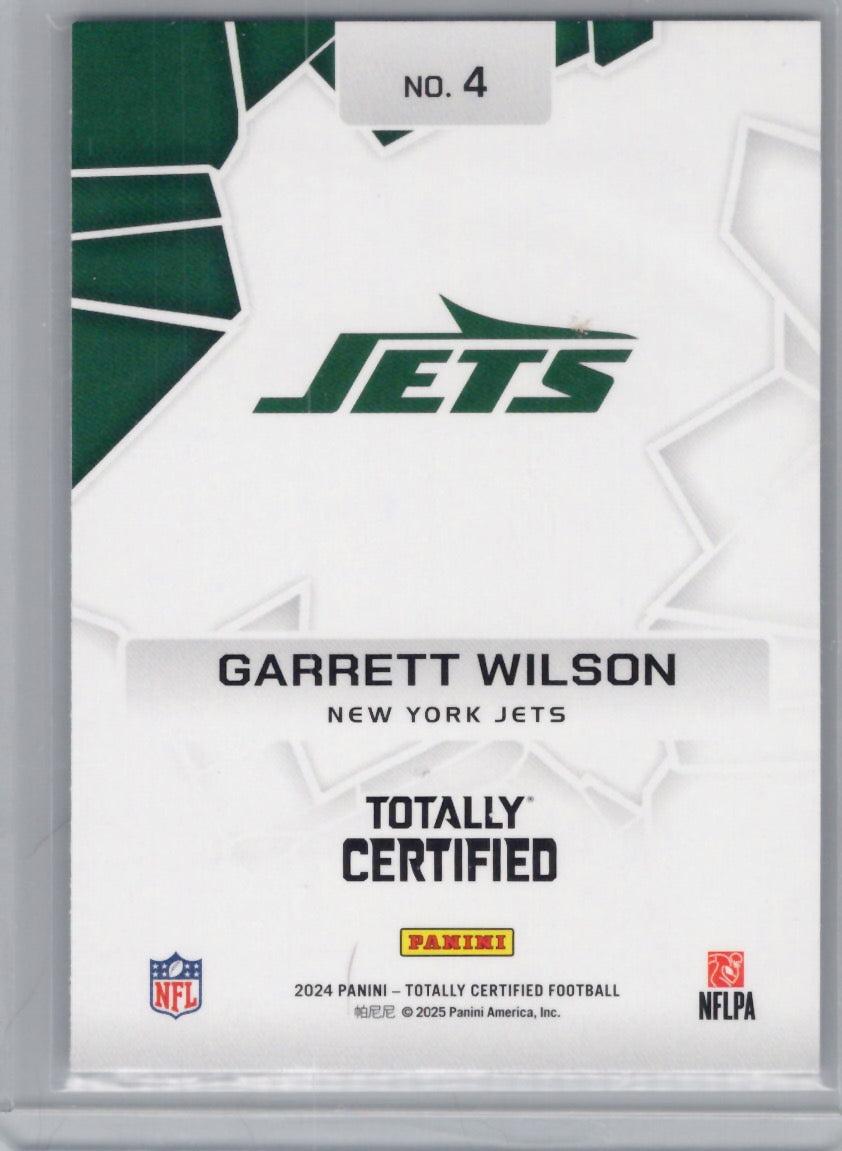 2024 Panini Totally Certified #4 Garrett Wilson Intriguing Players New York Jets