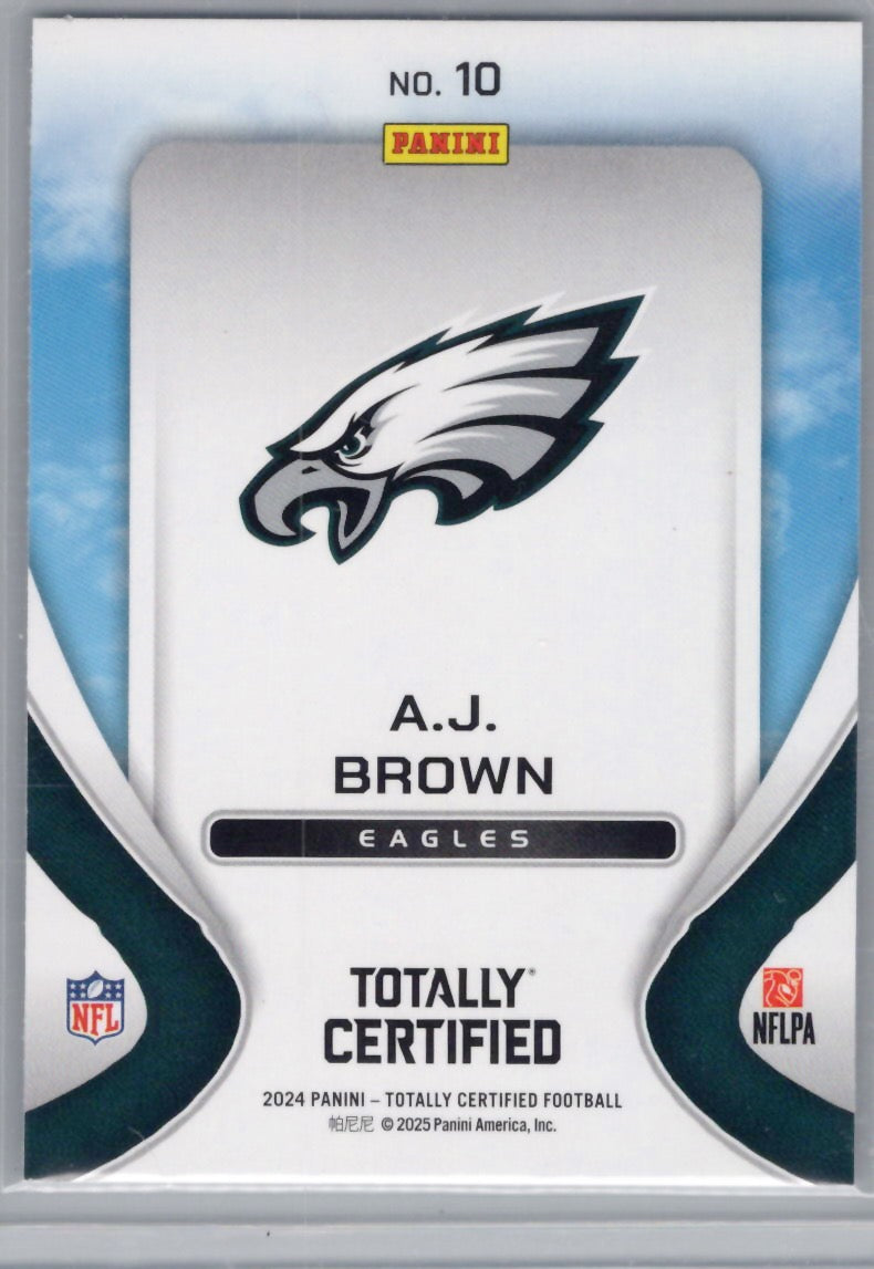 2024 Panini Totally Certified #10 A.J. Brown Franchise Foundations Philadelphia Eagles