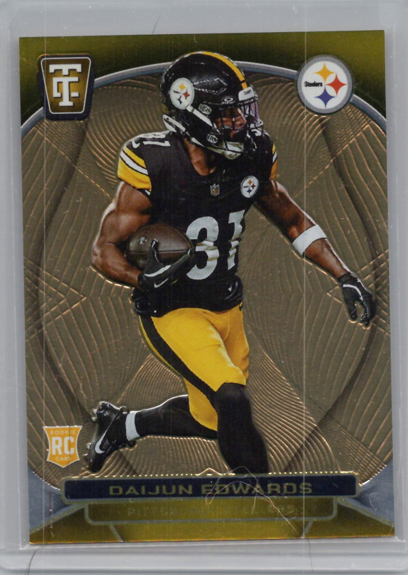 2024 Panini Totally Certified #116 Daijun Edwards Mirror Neon Orange #/399 Pittsburgh Steelers