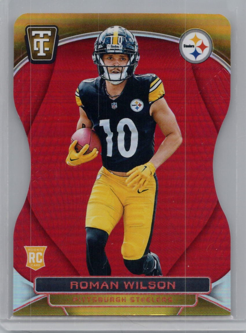 2024 Panini Totally Certified #164 Roman Wilson Platinum Red Die Cut #/175