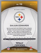 2024 Panini Totally Certified #116 Daijun Edwards Pittsburgh Steelers