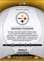 2024 Panini Totally Certified #78 George Pickens Pittsburgh Steelers