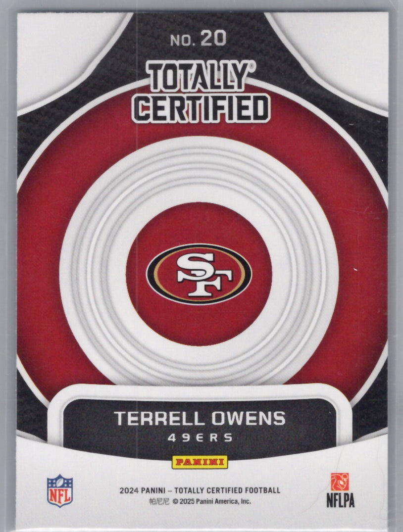 2024 Panini Totally Certified #20 Terrell Owens On Target San Francisco 49ers