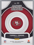 2024 Panini Totally Certified #20 Terrell Owens On Target San Francisco 49ers