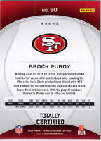2024 Panini Totally Certified #80 Brock Purdy San Francisco 49ers
