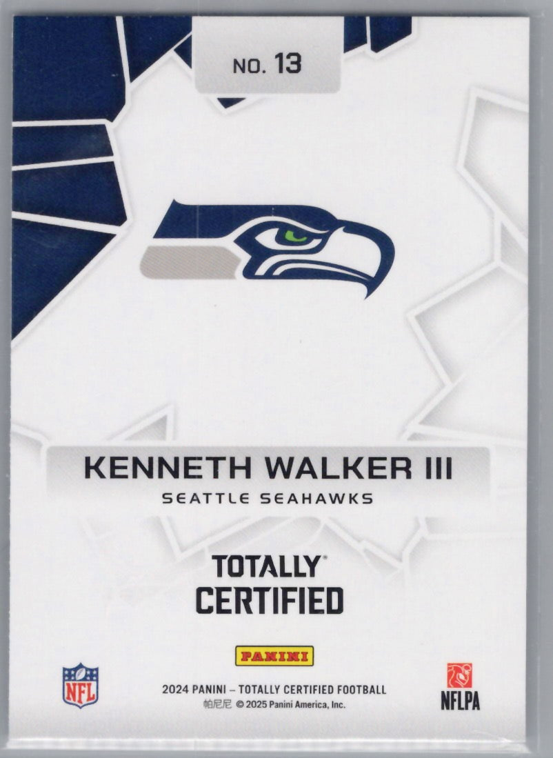 2024 Panini Totally Certified #13 Kenneth Walker III Intriguing Players Mirror Seattle Seahawks