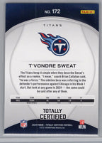 2024 Panini Totally Certified #172 T'Vondre Sweat Mirror Maroon Tennessee Titans