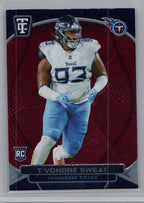 2024 Panini Totally Certified #172 T'Vondre Sweat Mirror Maroon Tennessee Titans
