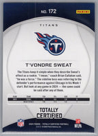 2024 Panini Totally Certified #172 T'Vondre Sweat Tennessee Titans