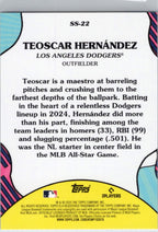 2025 Topps #SS-22 Teoscar Hernández Summer Superstars Los Angeles Dodgers