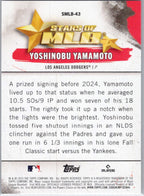 2025 Topps #SMLB-43 Yoshinobu Yamamoto Stars of MLB Los Angeles Dodgers