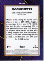 2025 Topps #OPS-15 Mookie Betts OPS Leaders Los Angeles Dodgers