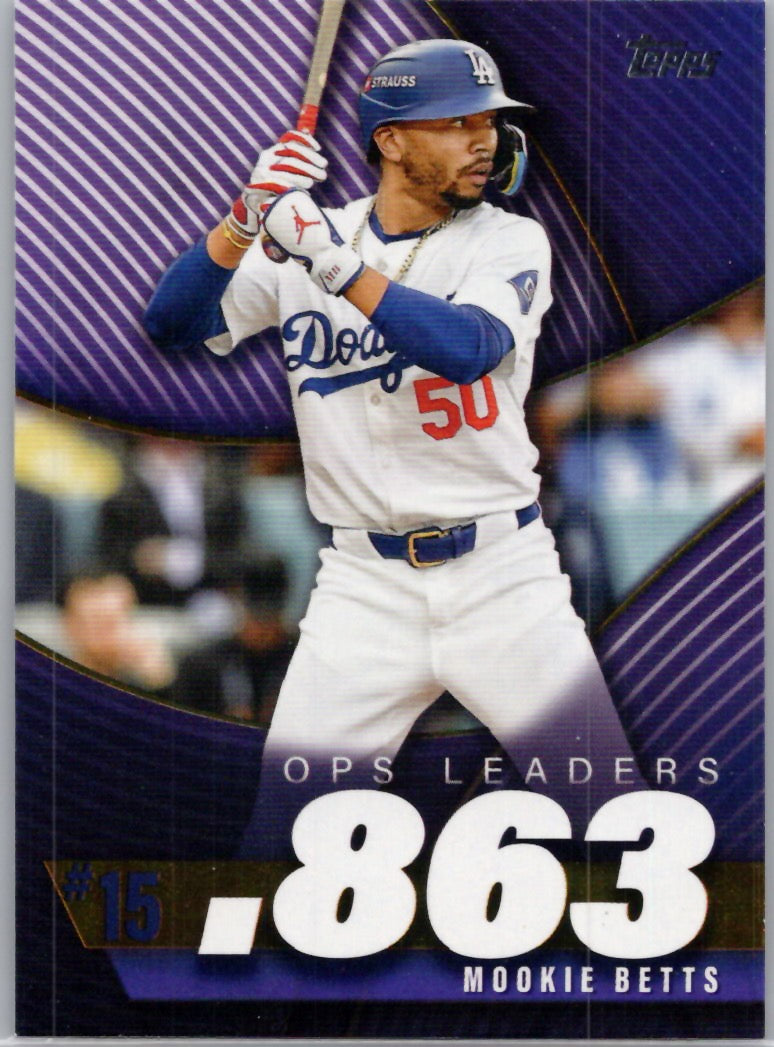 2025 Topps #OPS-15 Mookie Betts OPS Leaders Los Angeles Dodgers