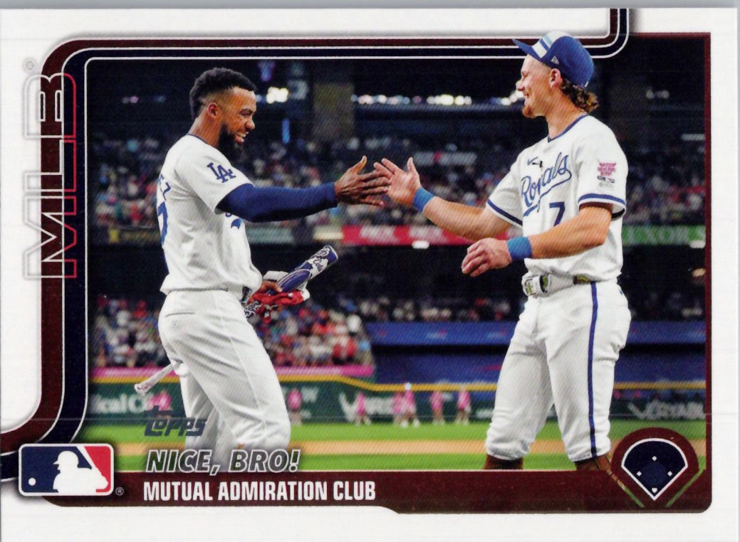 2025 Topps #365 Nice, Bro! Mutual Admiration Club Kansas City Royals