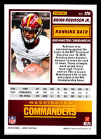2025 Score #176 Brian Robinson Jr. Washington Commanders
