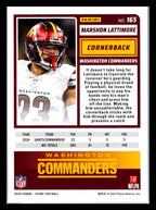 2025 Score #165 Marshon Lattimore Washington Commanders