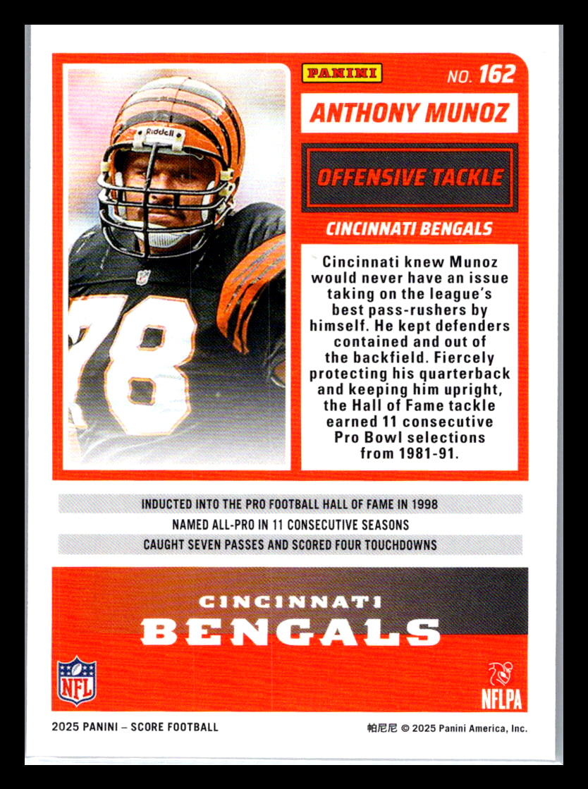 2025 Score #162 Anthony Munoz Cincinnati Bengals