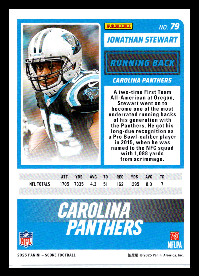 2025 Score #79 Jonathan Stewart Carolina Panthers