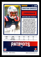 2025 Score #228 Christian Gonzalez New England Patriots