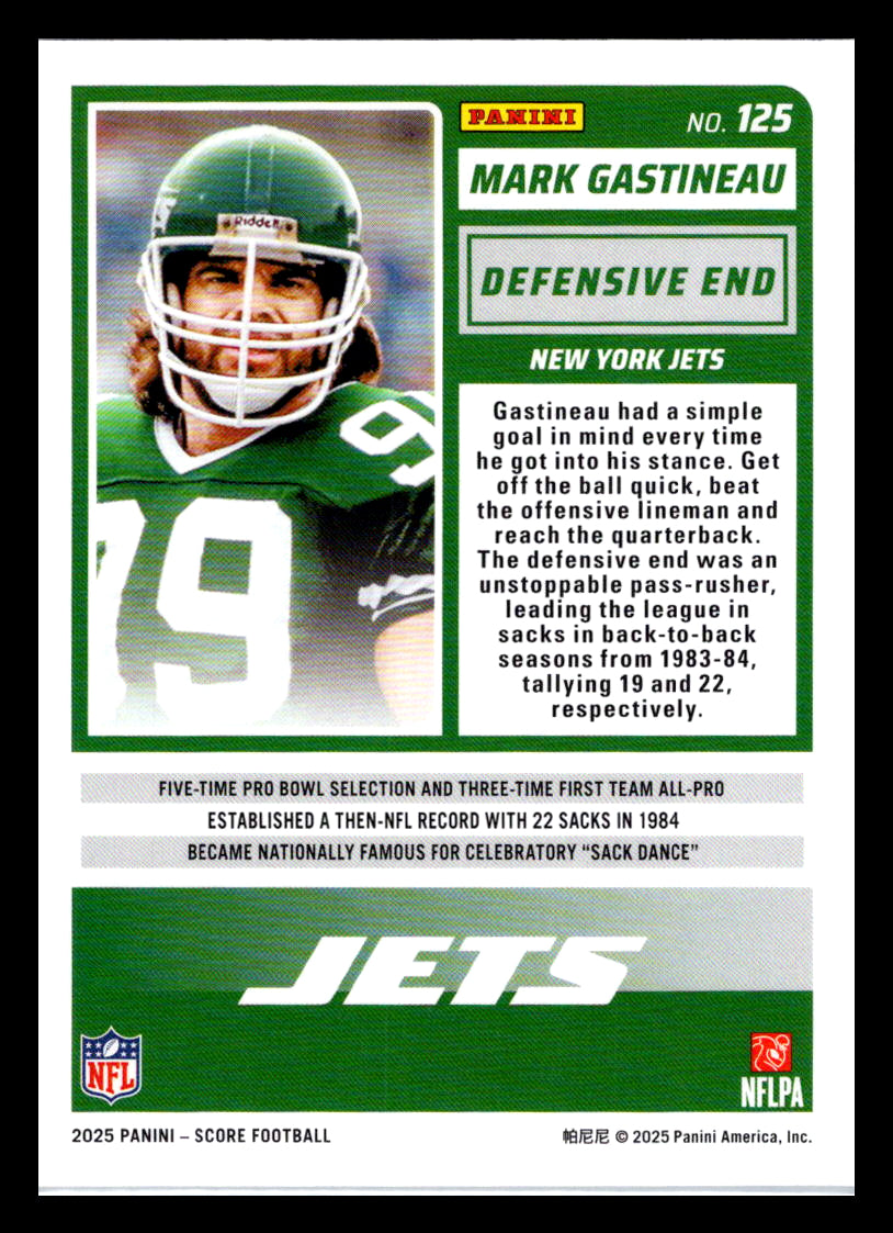 2025 Score #125 Mark Gastineau New York Jets