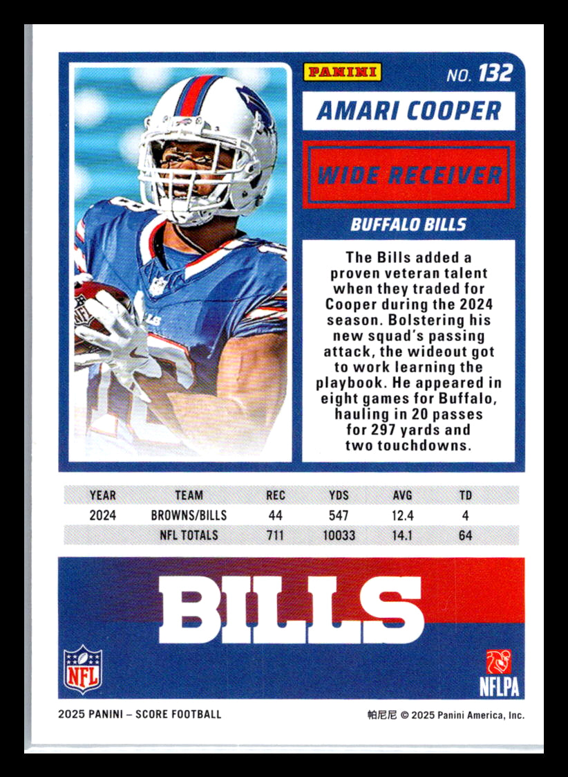 2025 Score #132 Amari Cooper Buffalo Bills