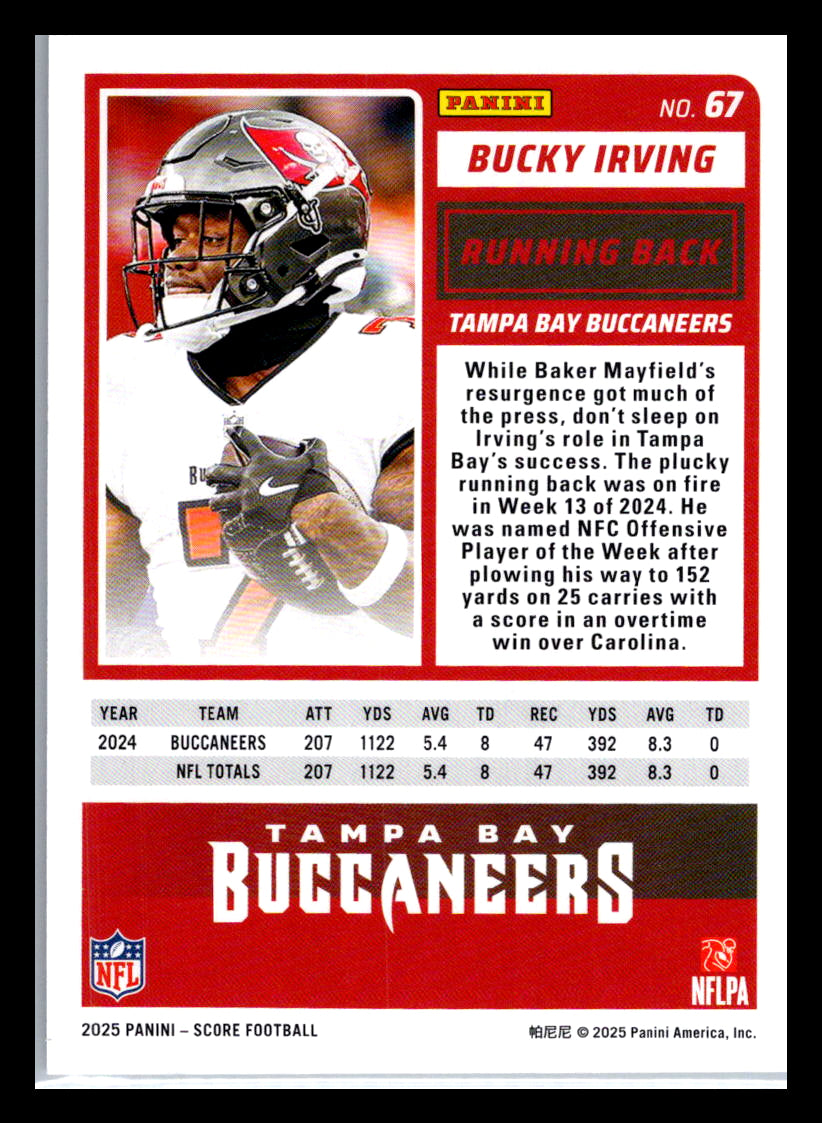 2025 Score #67 Bucky Irving Tampa Bay Buccaneers
