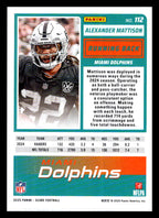 2025 Score #112 Alexander Mattison Red Miami Dolphins