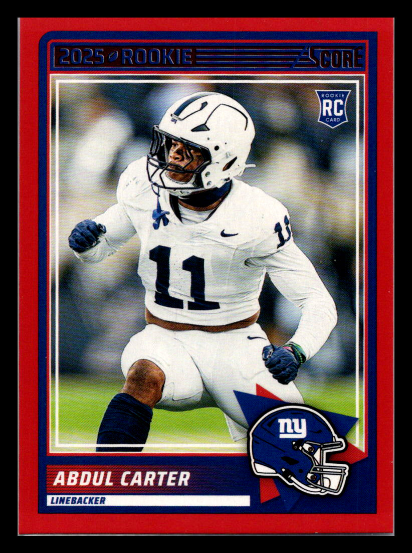 2025 Score #16 Abdul Carter Red New York Giants